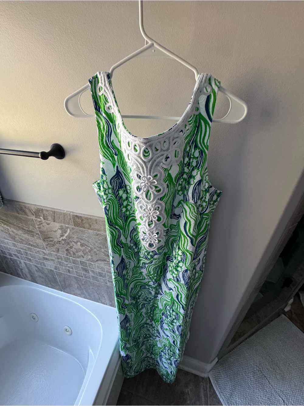Lilly Pulitzer Green, Blue & White Marleigh Maxi Shift Dress - Picture 3 of 3